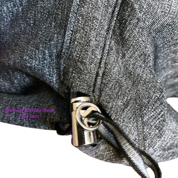 Lululemon Tank Top Women’s Size 6 Coal Gray Yoga Drawstring Hips Excellent - Picture 3 of 7